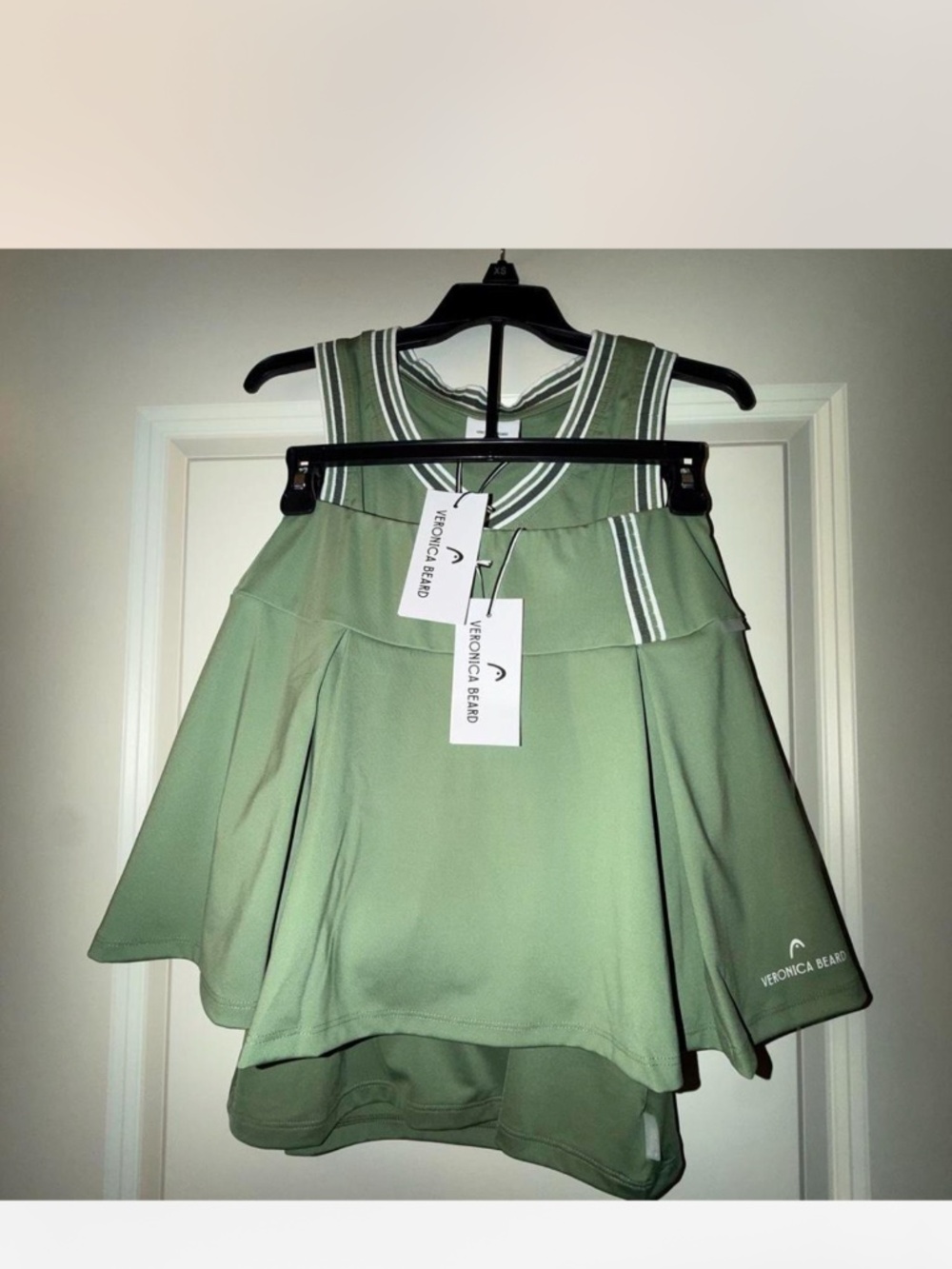 Veronica beard x Head green tennis skirt & tank - matching set (Small) - Picture 2 of 12